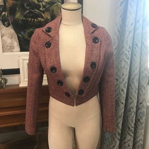 Tweed Wool Military Style Jacket Army Steampunk Double Breasted Shakespeare